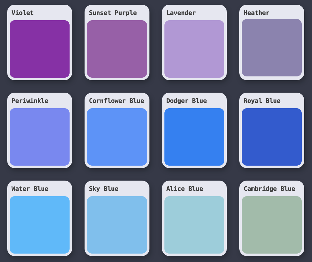 Colors project screenshot